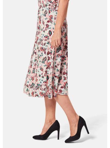 GOLDNER Kurzgröße:  Bequemer Druckrock mit Rundumschlupfbund in dahlie / gemustert