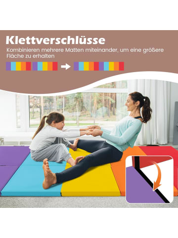 COSTWAY Turnmatte klappbar 200x75cm in Bunt