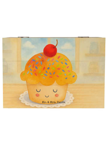 Mr. & Mrs. Panda Aufbewahrungsbox Cupcake Design ohne Spruch in Weiß