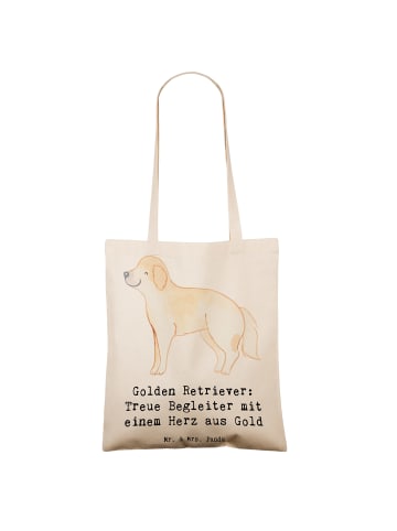 Mr. & Mrs. Panda Schultasche Golden Retriever Freund mit Spruch in Creme