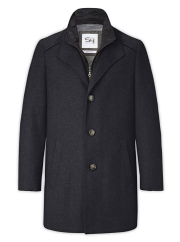 S4 JACKETS Wollmantel Newton Black in navy