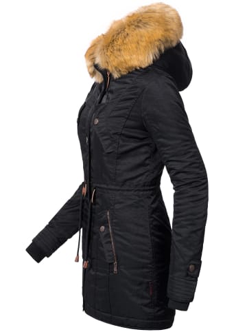 Navahoo Wintermantel La Viva in Schwarz
