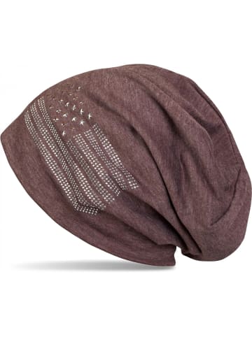 styleBREAKER Beanie Mütze in Braun meliert