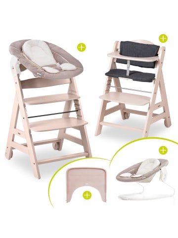 Hauck Beta Plus Whitewashed 5-tlg. Newborn Set in beige,gray
