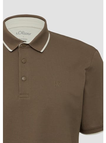 s.Oliver Polo-Shirt kurzarm in Braun