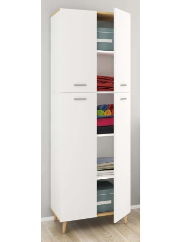 ebuy24 Kleiderschrank Landos 1 Weiß 60 x 39 cm