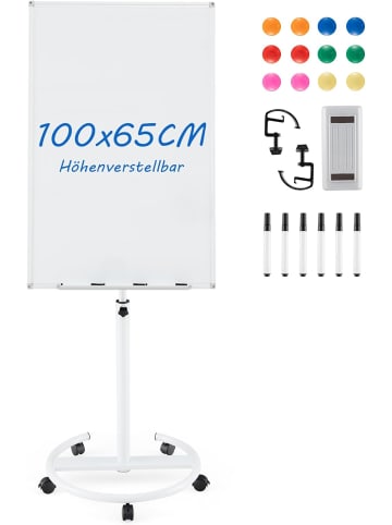 COSTWAY Flipchart Ständer 100x65cm in Weiß