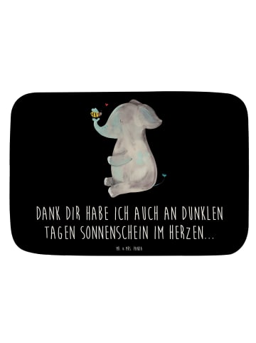 Mr. & Mrs. Panda Duschvorleger Elefant Biene mit Spruch in Schwarz