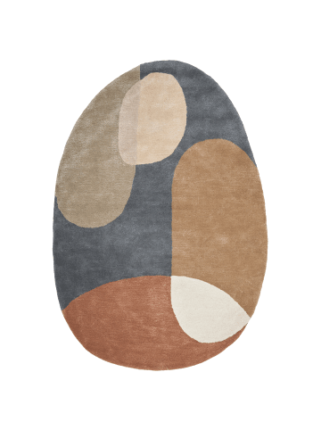 Beliani Kurzflor KAFAR in Bunt/Schwarz/Braun - (W) 160 x (L) 230 cm