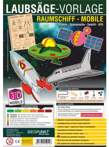 Dreipunkt Verlag Papeterie/PBS - 3D Laubsäge-Vorlage Raumschiff-Mobile
