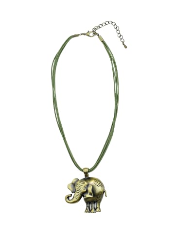 collezione alessandro Kurze Kette " Elefant " in grün