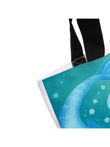 Mr. & Mrs. Panda Shopper Sternzeichen Fische Design mit Spruch in Weiß