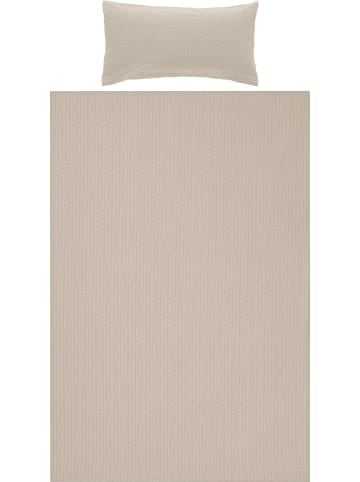 Erwin Müller Seersucker Bettwäsche Rosenheim in taupe