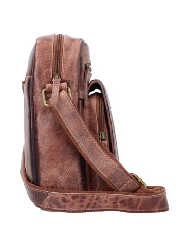 Greenland Nature Mascu & Line Umhängetasche Leder 25 cm brown