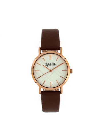 Sophie & Freda Budapest Lederarmbanduhr in Brown