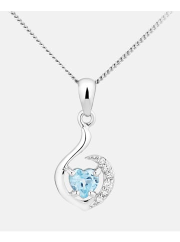 Diamant L'éternel Halskette aus 375 Weißgold mit 0.31 Karat Diamant mit Topas
