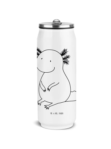Mr. & Mrs. Panda Getränkedosen Trinkflasche Axolotl null ohne Sp... in Weiß