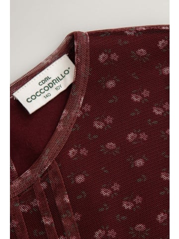Coccodrillo Tüllkleid in dunkelrot