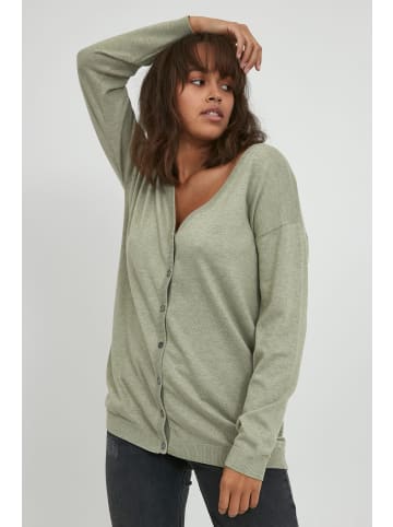 PULZ Jeans Cardigan PZSARA - 50206086  Feinstrick-Cardigan mit Knopfleiste in Grün