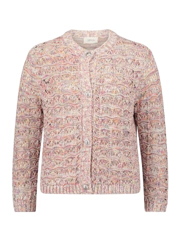 CARTOON Strick-Cardigan mit Rundhalsausschnitt in Weiß/Blau