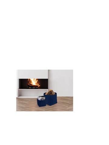 N8WERK Aufbewahrungskorb Filz 40cm dunkelblau  Blau