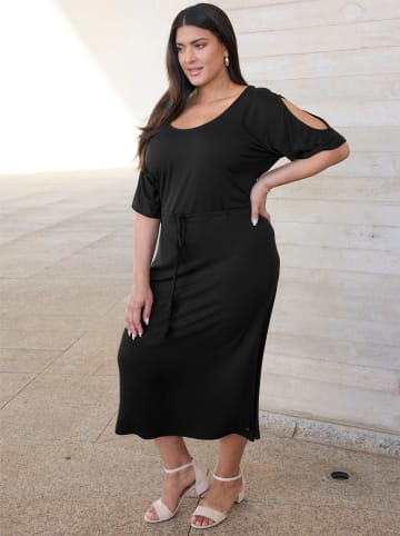 sheego Jersey-Kleid in schwarz