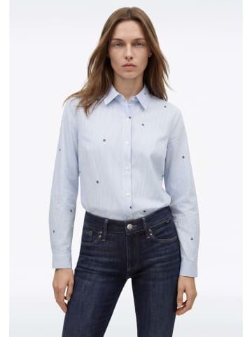 MAVI Langarmhemd Long Sleeve Woven in Oxford Striped Small Daisy Print