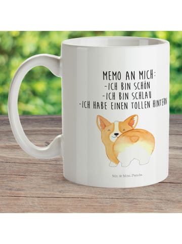 Mr. & Mrs. Panda Kindertasse Corgi Po mit Spruch in Weiß