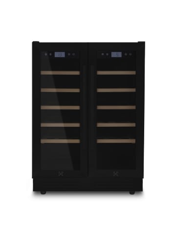 Les Petits Champs Weinkühlschrank 42 Flaschen CAVCEDB42 Schwarz, Energieklasse G,  Anti-UV, LED