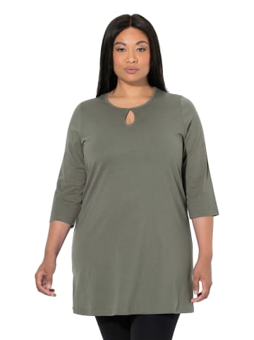 Ulla Popken Longshirt in olivgrau
