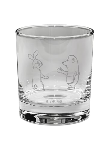 Mr. & Mrs. Panda gravur glas Hase Igel ohne Spruch in Transparent