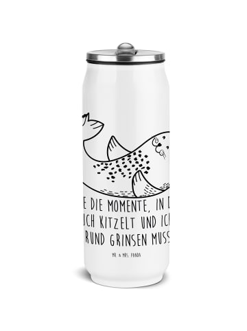 Mr. & Mrs. Panda Thermoflasche Robbe Liegen mit Spruch in Weiß
