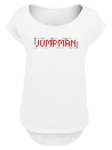 F4NT4STIC Long Cut T-Shirt Retro Gaming Jumpman in weiß