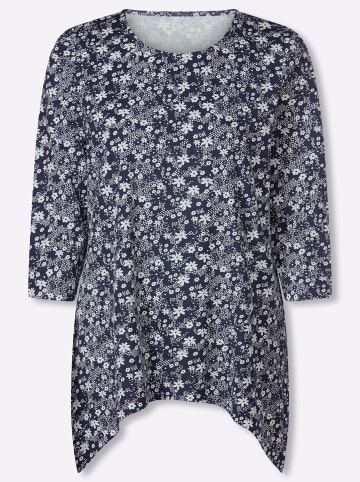 Sieh an! Zipfel-Shirt in marine-ecru-bedruckt