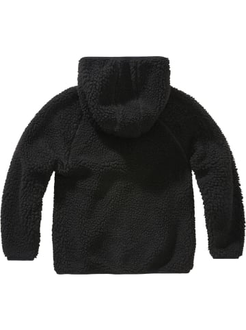 Brandit Kinder Fleecejacke/Fleecepullover "Kids Teddyfleece Jacket Hooded" in Schwarz