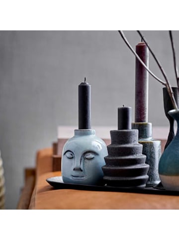 Bloomingville Kerzenhalter EMIN Schwarz Keramik 9x7 cm