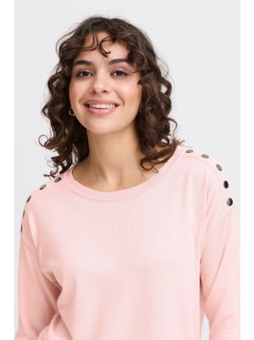 Fransa Strickpullover halbarm FRZUBASIC Baggy fit in Chalk Pink