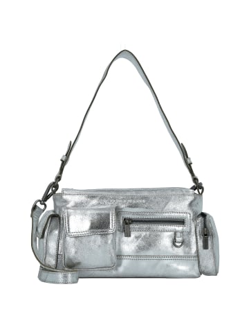 Cowboysbag Hawley Glam Schultertasche Leder 25 cm in silver