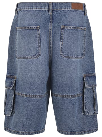 Urban Classics Jeans Shorts in mid deep blue washed