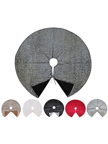 JACK Christbaumdecke Rund Ø 120cm Weihnachtsbaumdecke in Anthrazit Samt