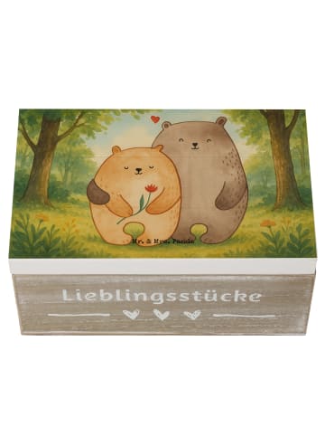 Mr. & Mrs. Panda Truhe Bären Liebe Design ohne Spruch in Weiß