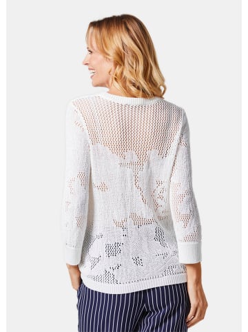 GOLDNER Kurzgröße:  Pullover Pullover im Baumwoll-Mix in weiß