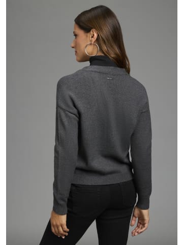 Laura Scott Strickjacke in grau melange