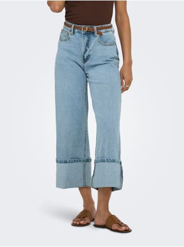 ONLY Jeans mit weitem Bein in Light Blue Denim