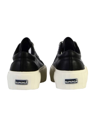Superga Stripe Webbing Schnür-Sneaker Schwarz