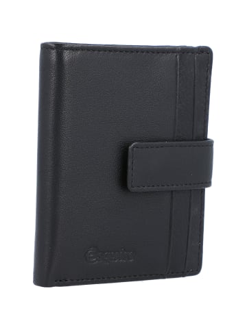 Esquire Oslo Kreditkartenetui RFID Leder 8 cm in schwarz