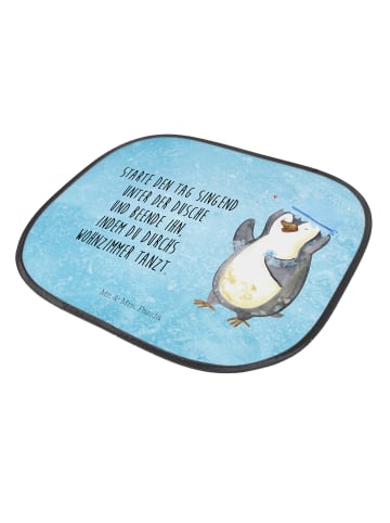 Mr. & Mrs. Panda Sonnenschutz Auto Pinguin Duschen mit Spruch in Eisblau