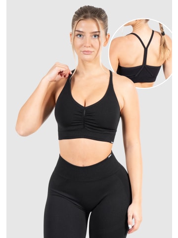 SMILODOX Sport BH Solid Scrunch in Schwarz