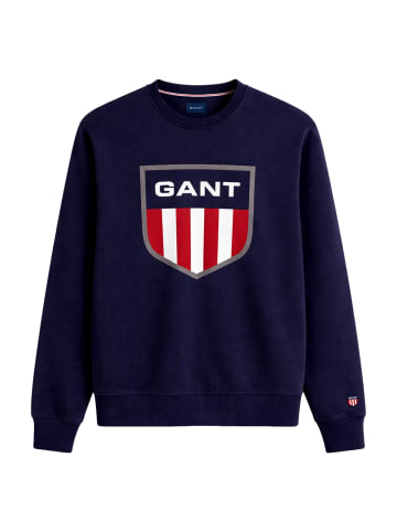 Gant Gant Pullover Sweatshirt Retro Shield mit Rundhalsauschnitt in blau