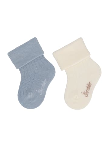 Sterntaler Baby-Socken DP Rippe in blaugrau